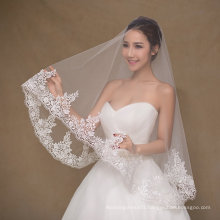 Simple Design Short Ivory Wedding Veil